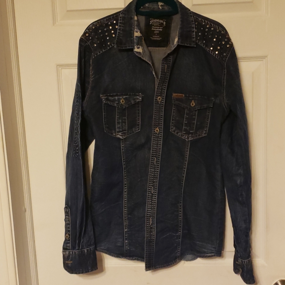 💙💎💚Jean Jacket Style Shirt